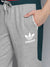 ADS Terry Fleece Jogger Sweatpant For Men-Grey Melange with Green Panel-BE2596