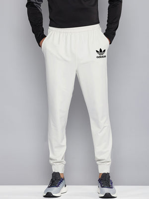 ADS Terry Fleece Jogger Sweatpant For Men-White-BE2564