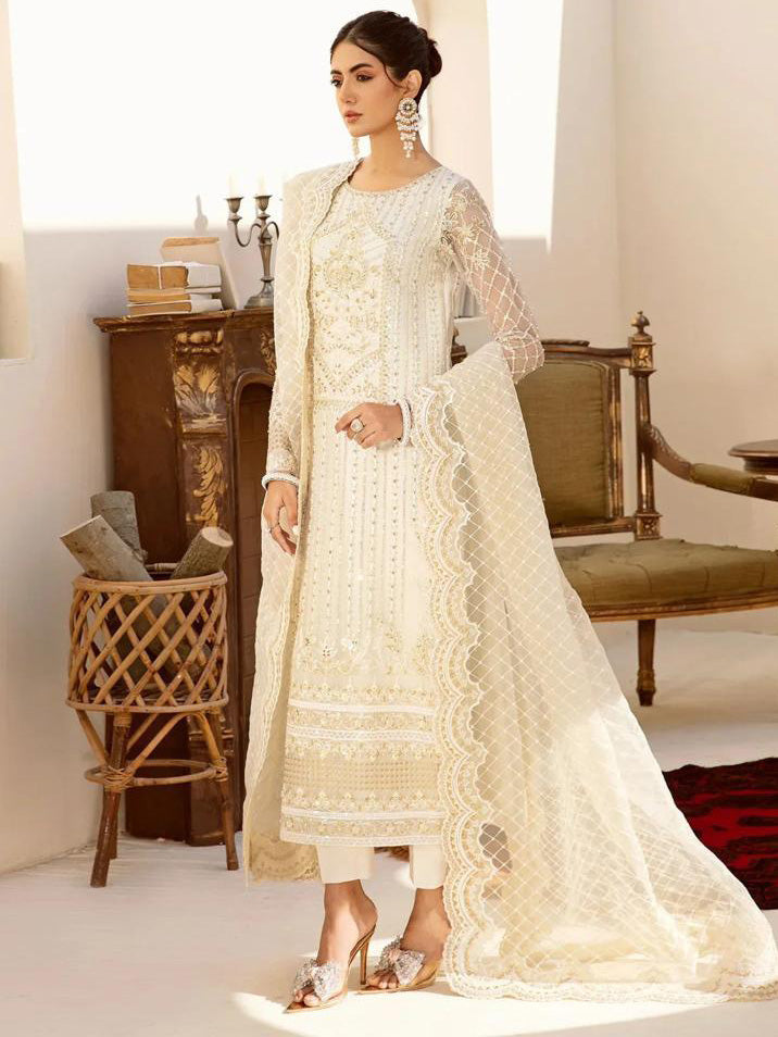 Akbar Aslam Organza Lawn Unstitched 3 Pcs Suit For Women-BE3123/BR15013