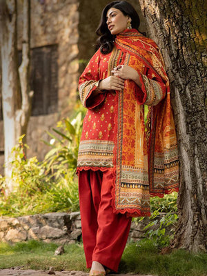 Asim Jofa Bana Dora Digital Printed Lawn Unstitched 3 Pcs Suit For Women-BE3086/BR14976