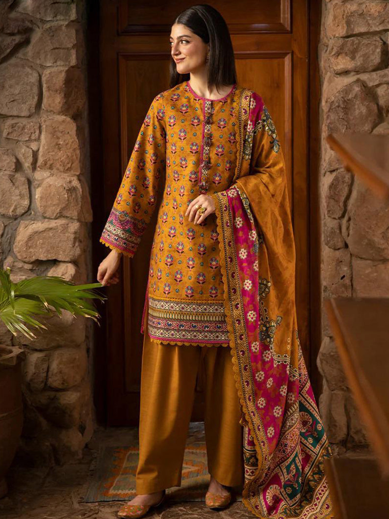 Asim Jofa Bana Dora Digital Printed Lawn Unstitched 3 Pcs Suit For Women-BE3090/BR14980