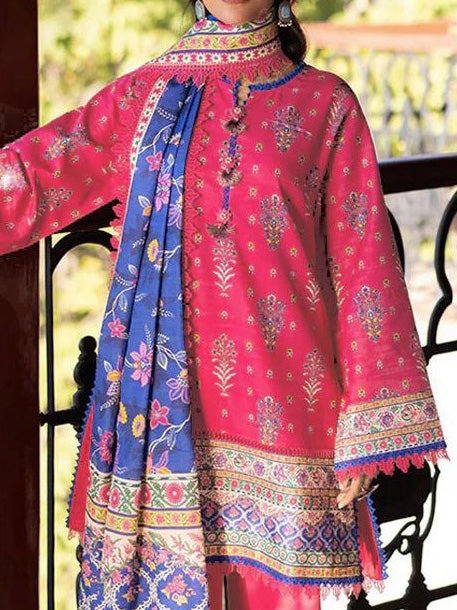 Asim Jofa Bana Dora Digital Printed Lawn Unstitched 3 Pcs Suit For Women-BE3092/BR14982