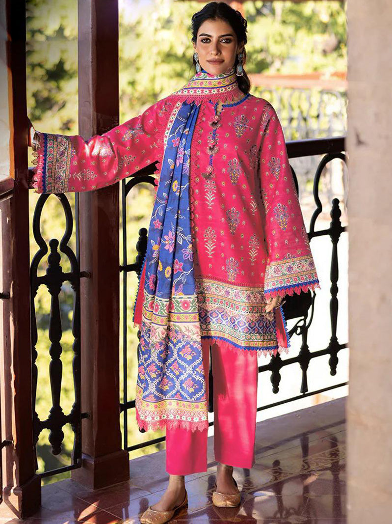 Asim Jofa Bana Dora Digital Printed Lawn Unstitched 3 Pcs Suit For Women-BE3092/BR14982