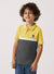 USPA Half Sleeve P.Q Polo Shirt For Kids-Yellow & Charcoal-RT1934