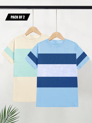 Pack Of 2 Panel Style T Shirt For Men