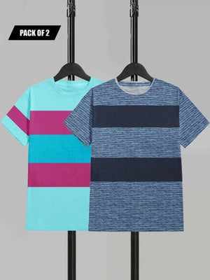 Pack Of 2 Panel Style T Shirt For Men