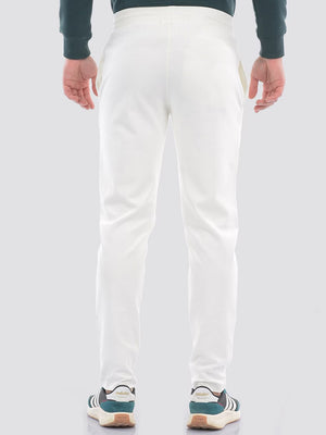 Drift King Regular Fit Heavy Fleece Jogger Trouser For Men-White-BE2253