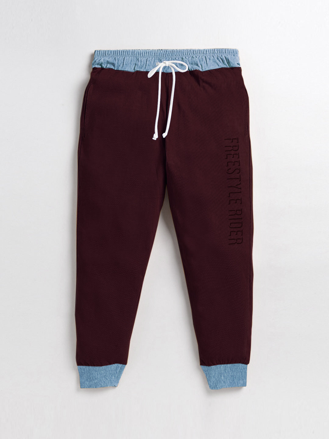 Chen One Fleece Slim Fit Jogger Trouser For Kids-Maroon-BR1119