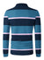 Louis Vicaci Long Sleeve Polo Shirt For Men-Navy & Blue Stripe-BE76