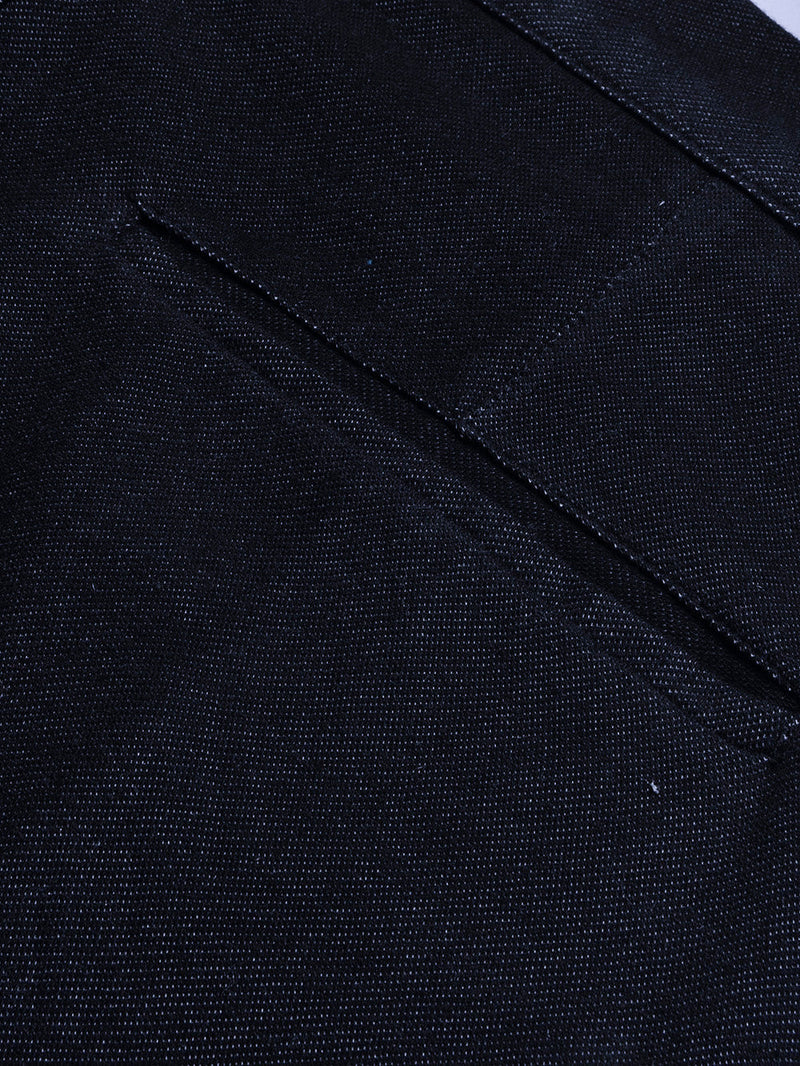 Louis Vicaci Super Stretchy Slim Fit Interlock Denim Pent For Men-Navy with Noise-BR13131