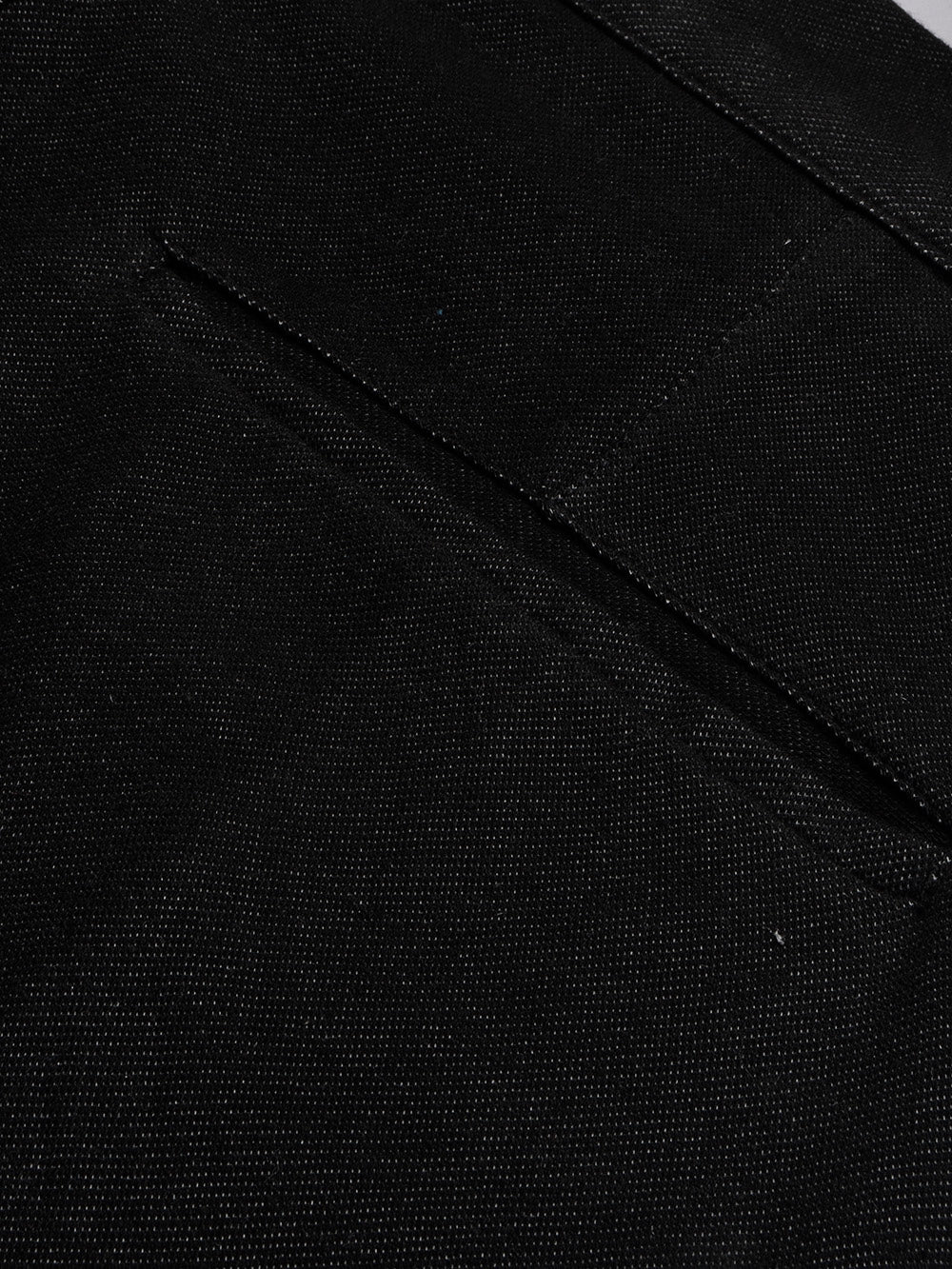 Louis Vicaci Super Stretchy Slim Fit Interlock Denim For Men-Black with Noise-BR13036