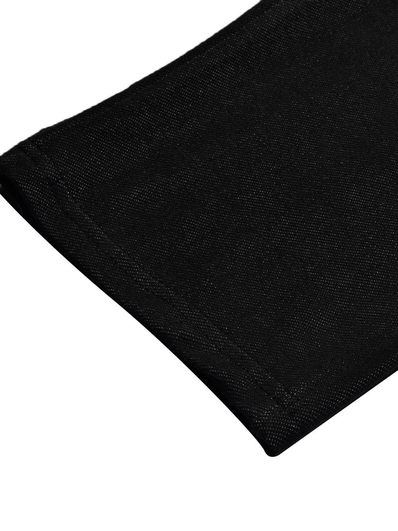 Louis Vicaci Super Stretchy Slim Fit Interlock Denim For Men-Black with Noise-BR13036