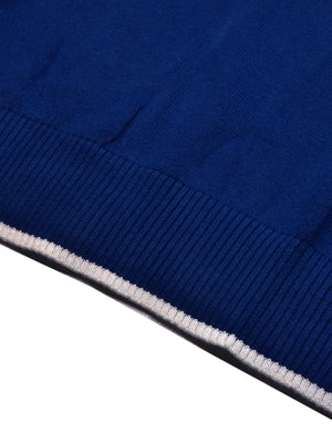 Louis Vicaci Full Sleeve Wool Sweatshirt For Men-Dark Blue-BE229/BR1033