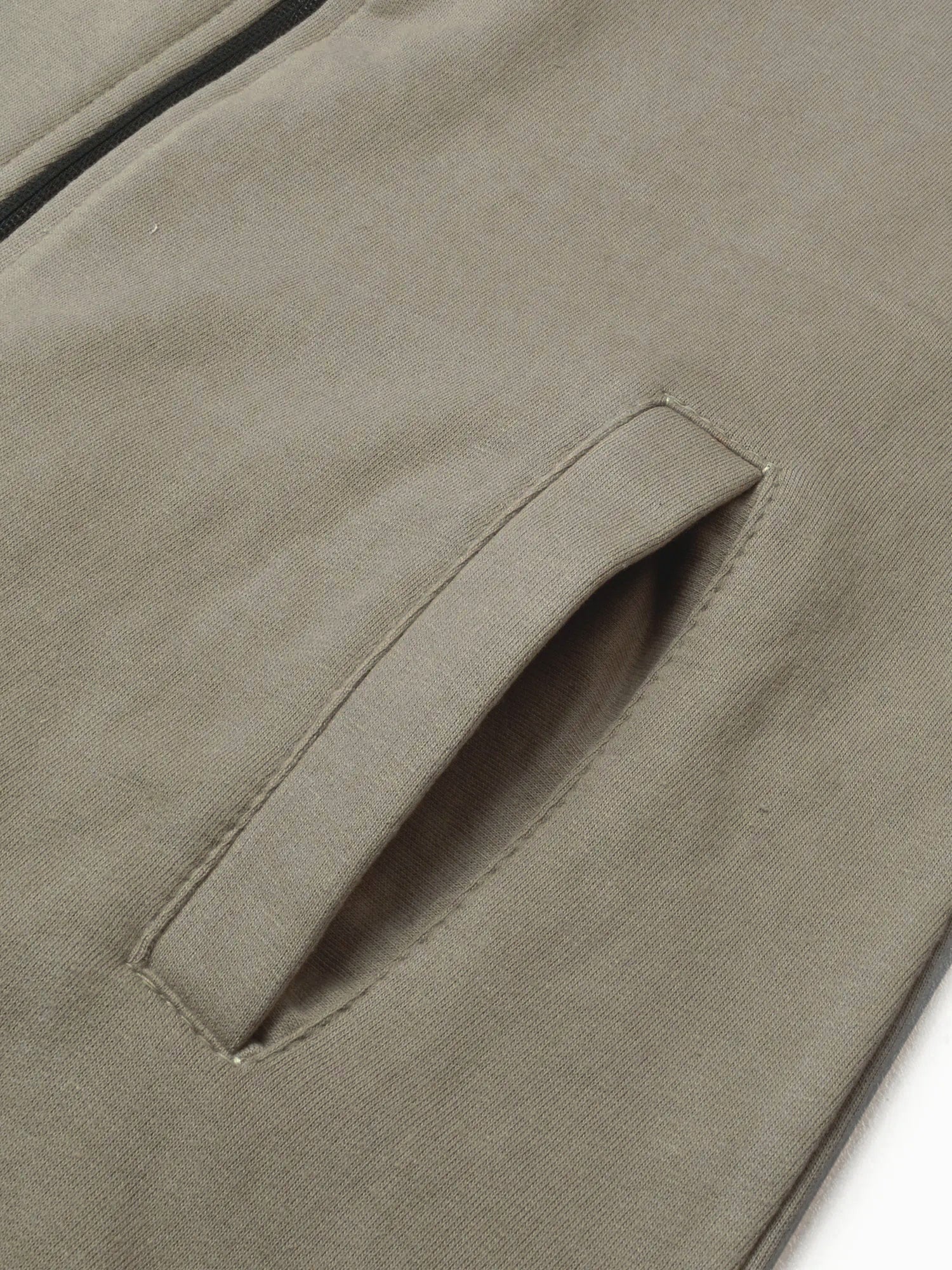 Louis Vicaci Fleece Zipper Tracksuit For Ladies-Dark Wheat with Black & Red Stripe-BR1112