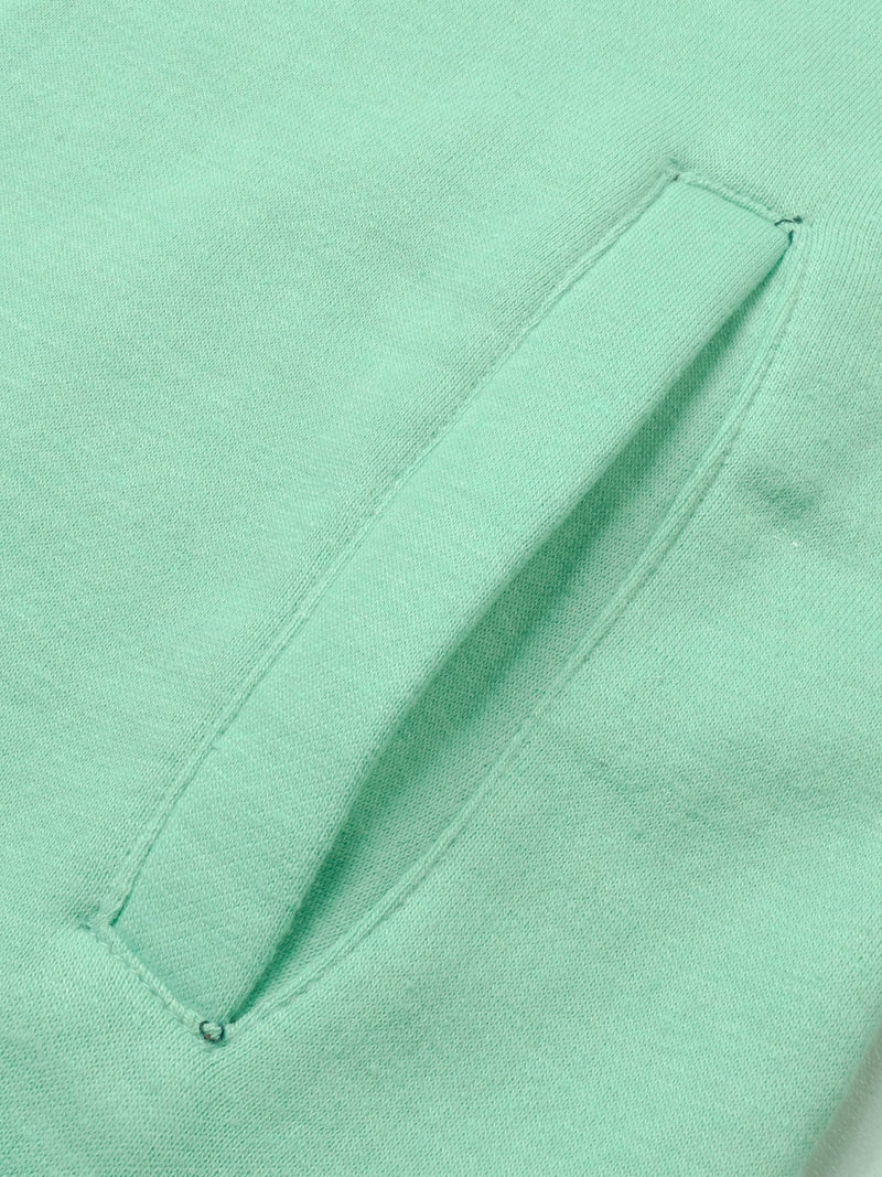 Louis Vicaci Fleece Zipper Tracksuit For Ladies-Light Green with Maroon Stripe-BR366