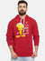 Next Fleece Pullover Hoodie For Men-Red With Print-SP798