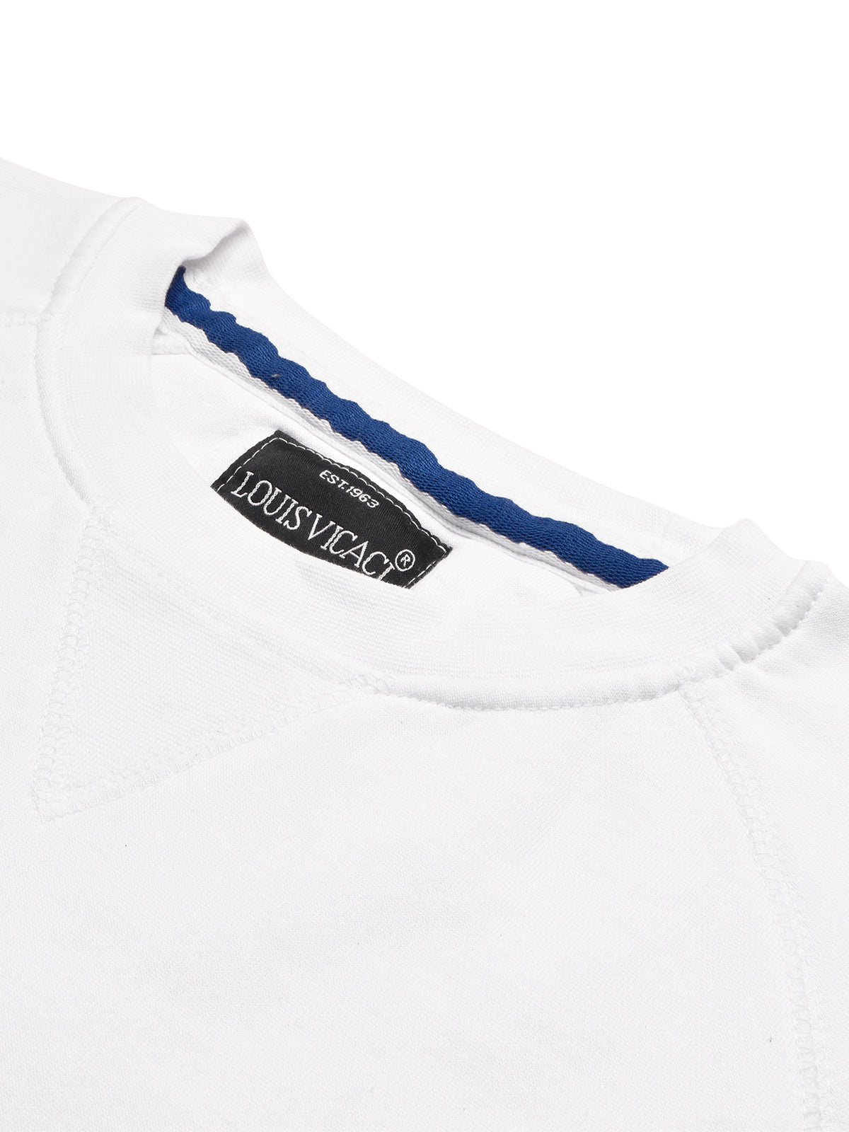 Louis Vicaci Fleece Raglan Sleeve Sweatshirt For Men-White-BR852
