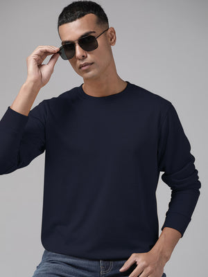 Louis Vicaci Fleece Sweatshirt For Men-Navy-BR853