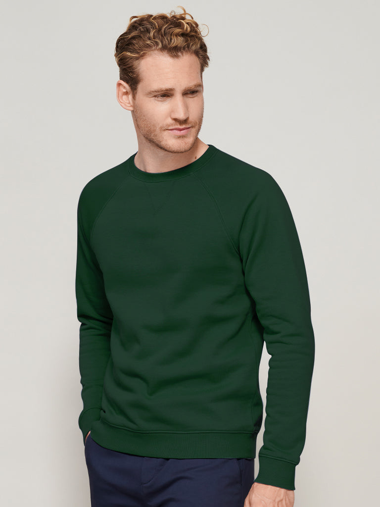 Mens dark green sweatshirt best sale