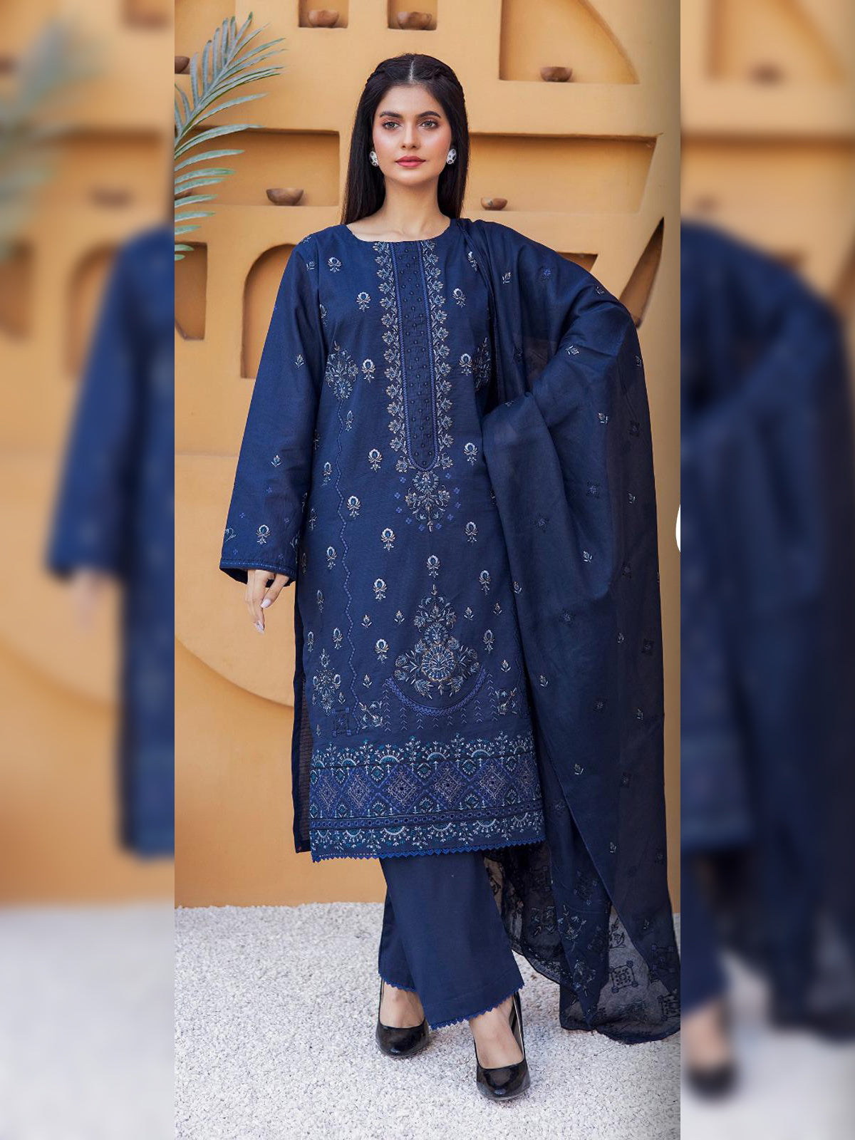 Bareeze Bana Dora Embroidered Lawn Unstitched 3 Pcs Suit For Women-BE3024/BR14923