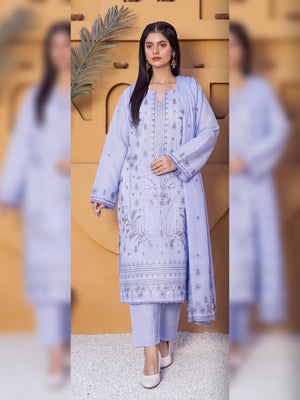 Bareeze Bana Dora Embroidered Lawn Unstitched 3 Pcs Suit For Women-BE3027/BR14926