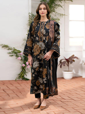 Baroque 90/88 Printed Lawn Unstitched 3 Pcs Suit For Women-BE2905/LV221