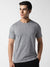 Beverly Hills Crew Neck Half Sleeve Tee Shirt For Men-Grey Melange-BE964/BR13211