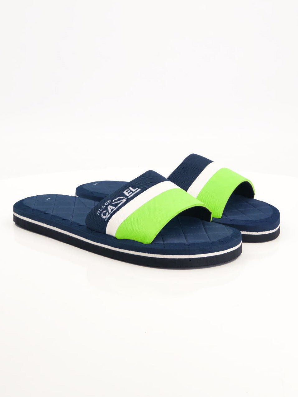 Black Camel Comfort Slide-Navy with Green-BE1772/BR13943