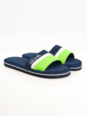 Black Camel Comfort Slide-Navy with Green-BE1772/BR13943