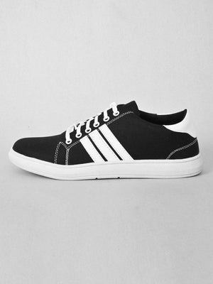 Men Vans Style Stripe Sneaker Shoes-Black-RT1862