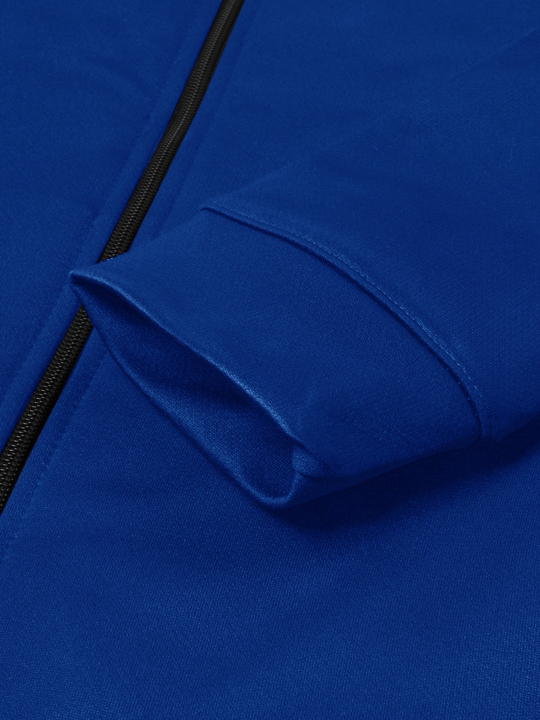 TNF Active Wear Zipper Fur Bomber Jacket For Men-Royal Blue-SP823