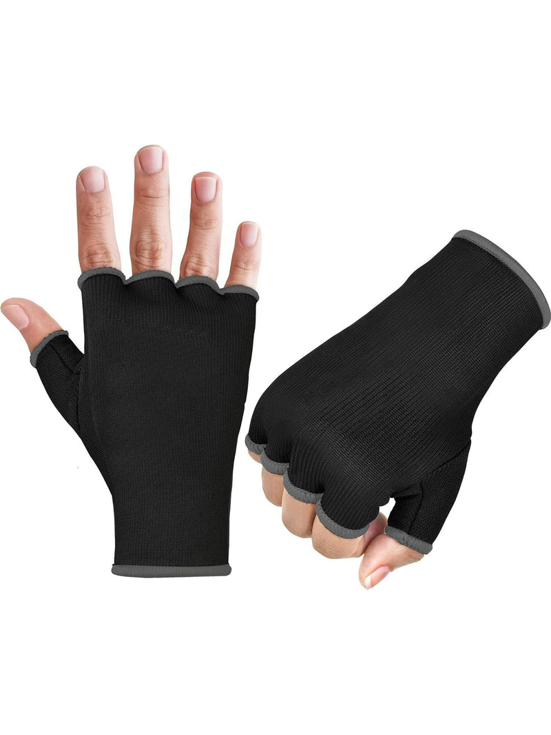 Boxing Hand Wraps Inner Gloves-Black-LV440