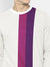 CHIRUCA Fleece Sweatshirt For Men-Smoke White with Magenta & Purple Panels-BE2732