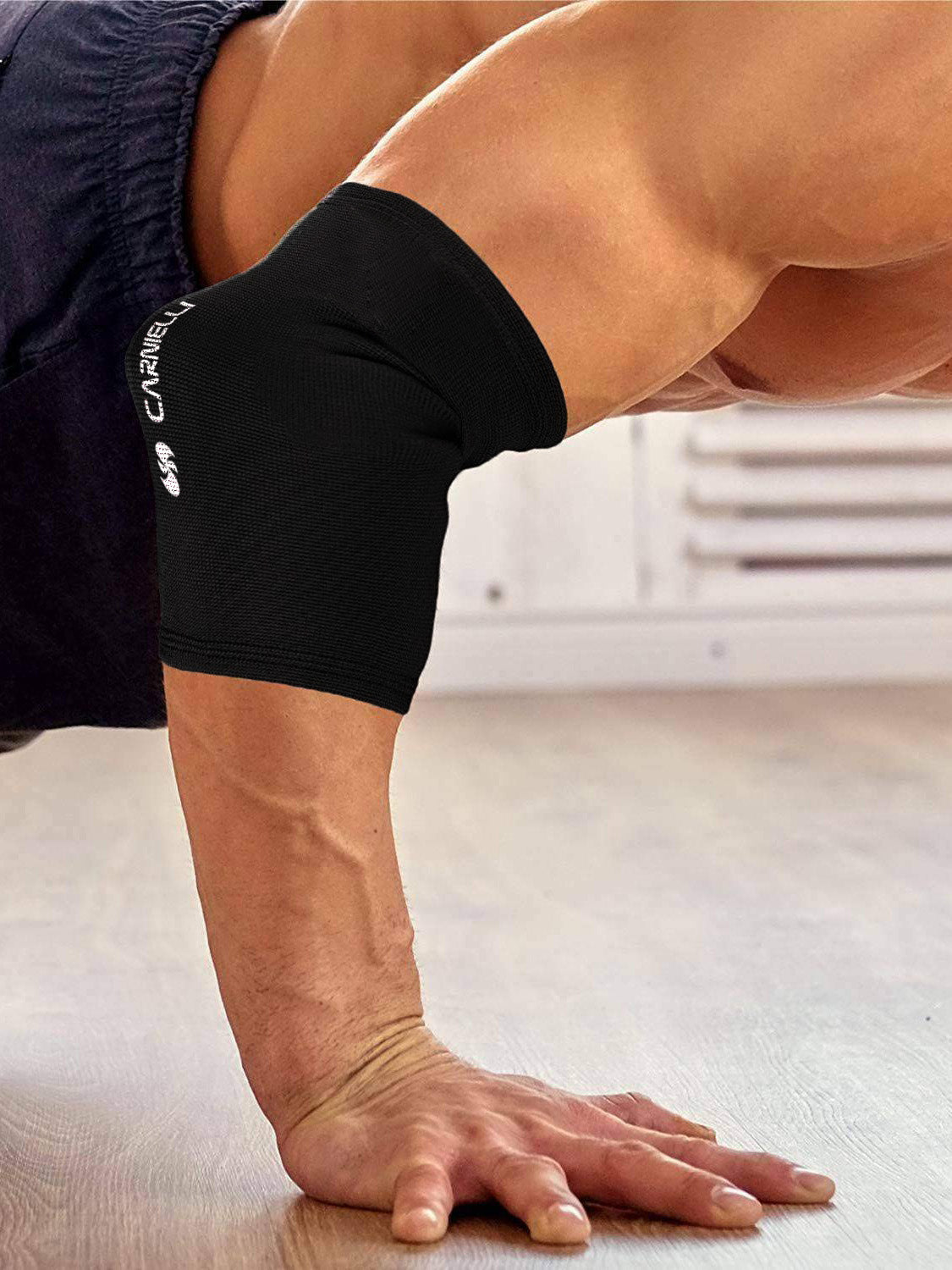 Carnielli Elbow Pair Pads-Black-LV418