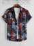OXEN Premium Half Sleeve Slim Fit Casual Shirt For Men-Navy with Allover Flower Print-SP2159