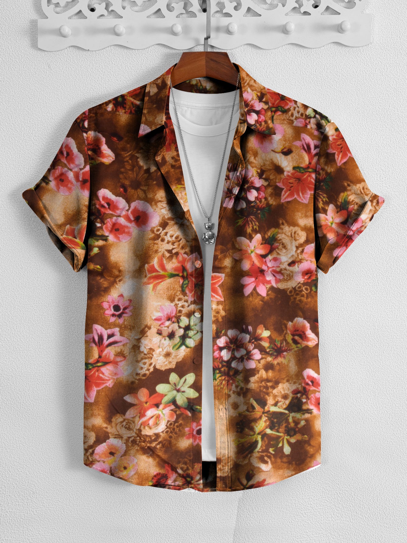 OXEN Premium Half Sleeve Slim Fit Casual Shirt For Men-Allover Print-SP2157