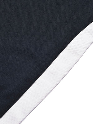 Cloke Active Wear Crew Neck T-Shirt For Kids-Navy & White-BE1363