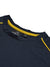 Cloke Active Wear Crew Neck T-Shirt For Kids-Navy & Yellow-BE1364/BR13603