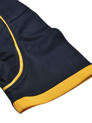 Cloke Active Wear Crew Neck T-Shirt For Kids-Navy & Yellow-BE1364/BR13603