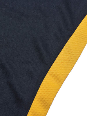 Cloke Active Wear Crew Neck T-Shirt For Kids-Navy & Yellow-BE1364/BR13603