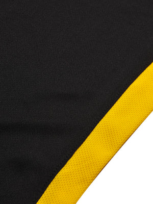 Cloke Active Wear Polo Shirt For Kids-Black & Yellow-BE1360