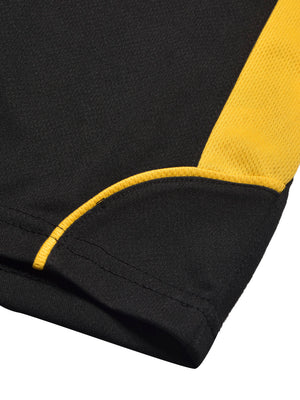 Cloke Active Wear Sleeveless T-Shirt For Kids-Black & Yellow-BE1367