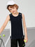 Cloke Active Wear Sleeveless T Shirt For Kids-Navy & White-BE3207