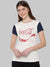 Coca Cola Crew Neck Tee Shirt For Ladies-White With Print-SP3052