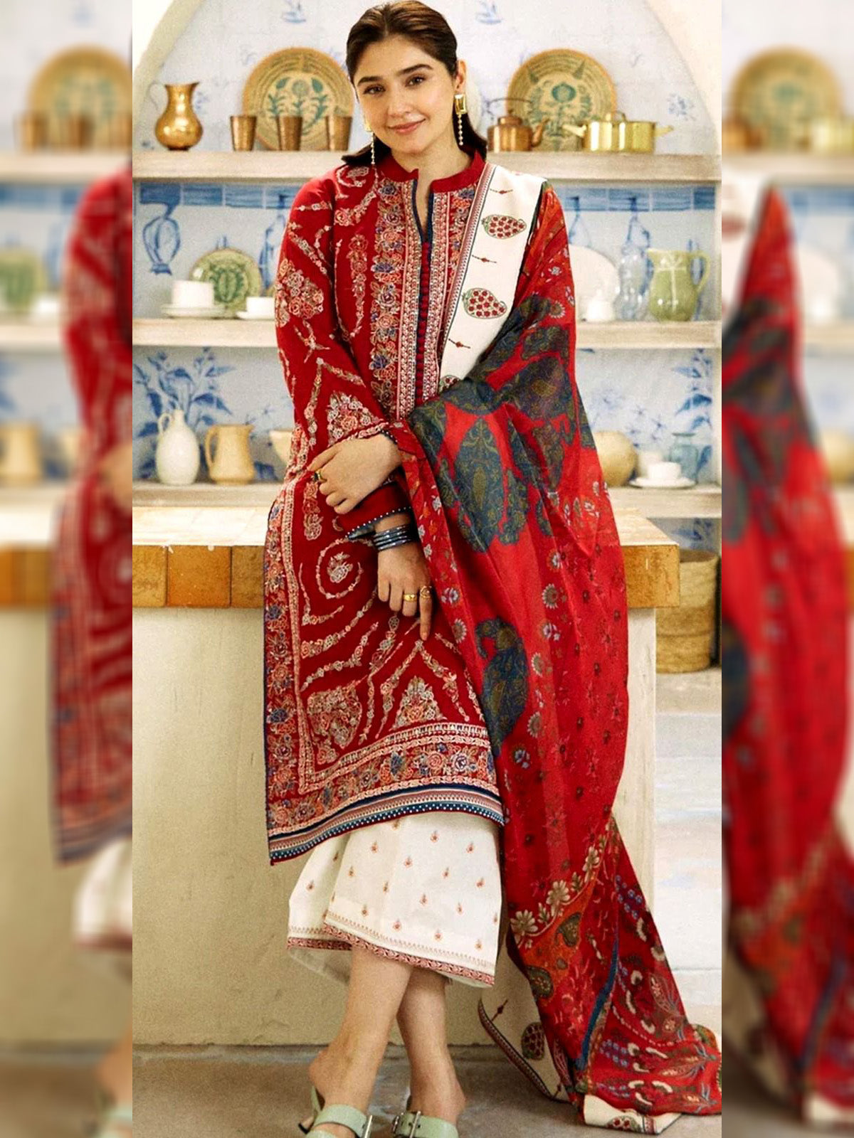 Coco By Zara Shah Jahan Embroidered Lawn Unstitched 3 Pcs Suit For Women-BE3133/BR15033