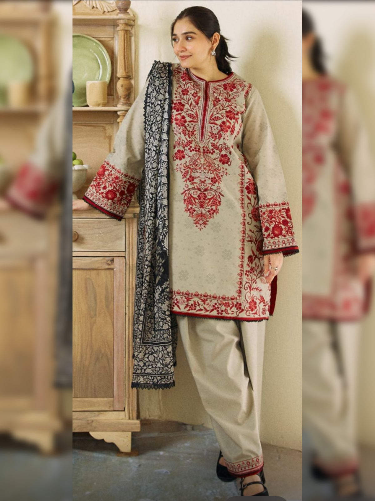 Coco By Zara Shah Jahan Embroidered Lawn Unstitched 3 Pcs Suit For Women-BE3138/BR15038