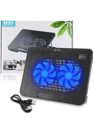 Speed-X N99 2 Fan Cooling PAD With Two USB and Light-BE2246/BR14383