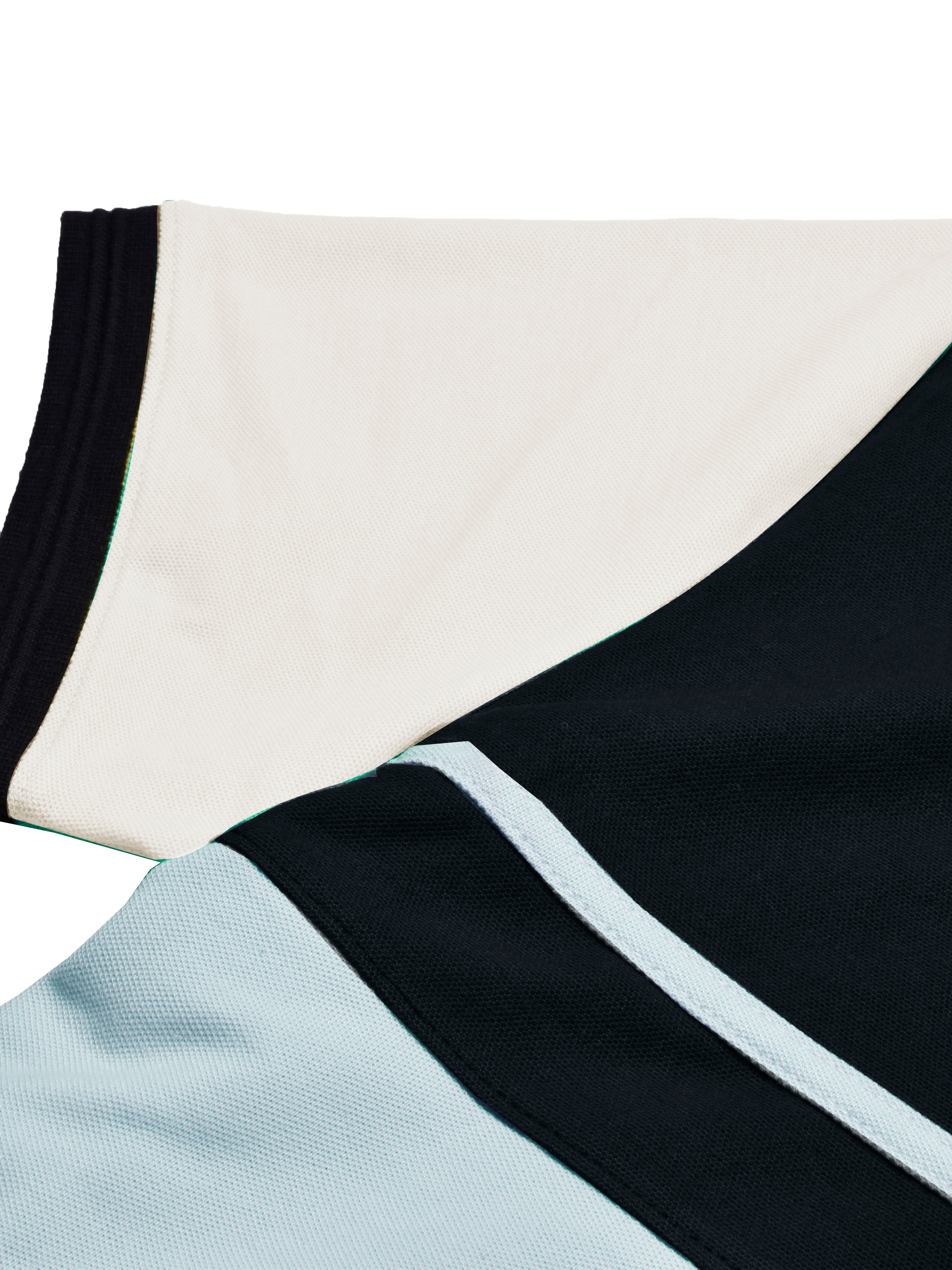 LV Summer Polo Shirt For Men-Sky with Navy & Off White-SP1586/RT2381