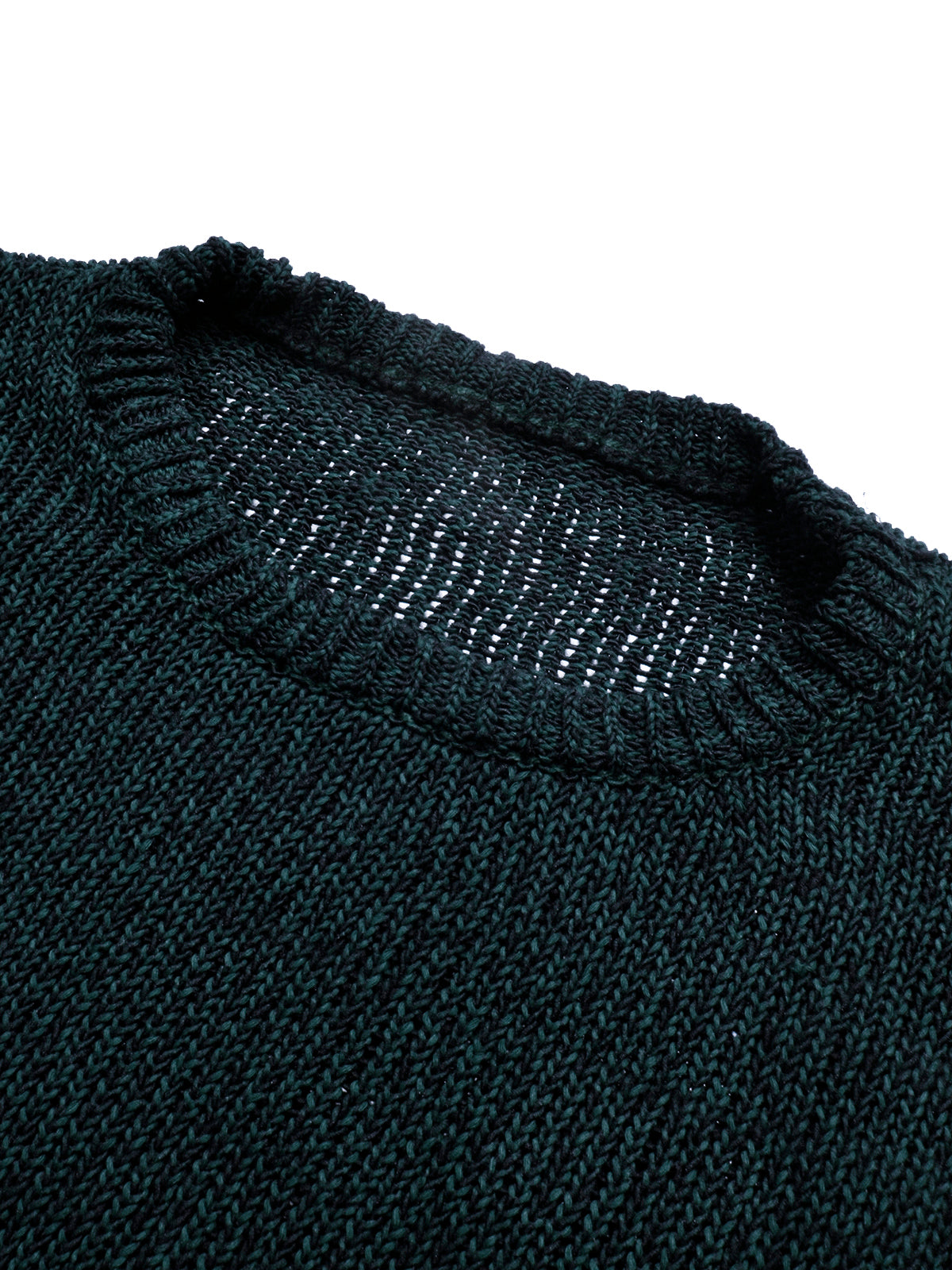 Full Fashion Open Knitted Sweatshirt For Men-Green Melange-BE476