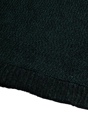 Full Fashion Open Knitted Sweatshirt For Men-Green Melange-BE476